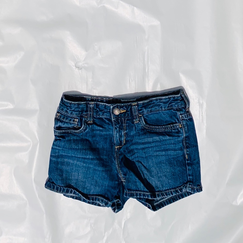 Dark wash kids short
